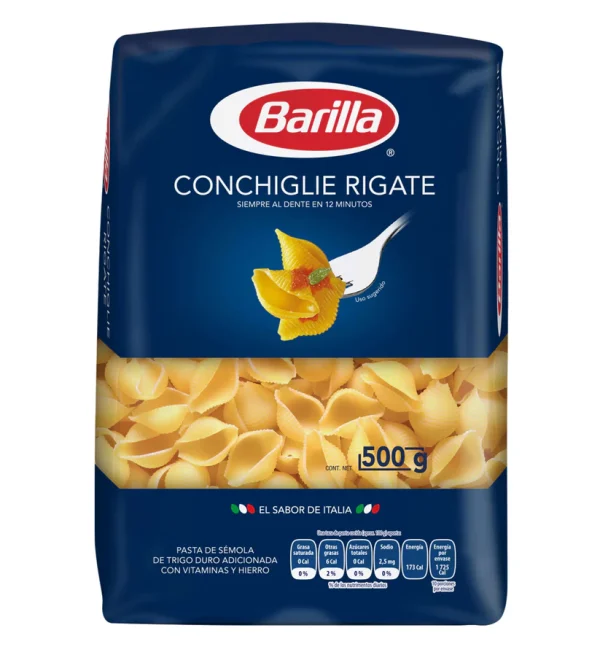 PASTAS CORTAS Conchiglie Rigate 500 gr